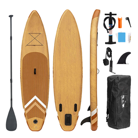 Custom fusion stand up inflatable paddle board wooden SUP