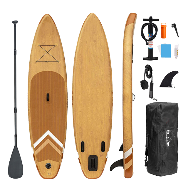 Custom fusion stand up inflatable paddle board wooden SUP