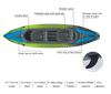 Green inflatable kayak on river for 2 lightweight high pressure hobie inflatable kayak
