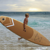 Custom fusion stand up inflatable paddle board wooden SUP