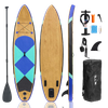 Wooden color double layer material surfing inflatable sup board
