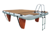Inflatable floating dock mat water platform