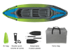 Green inflatable kayak on river for 2 lightweight high pressure hobie inflatable kayak